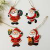 3/4/8pcs Iron Santa Claus Snowman Ornaments Delicate Christmas Figurine Pendant  Home