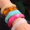 Square Triangle Chunky Bracelets Irregular Retro Hand Ring Temperament Resin Bangles Girls Gift
