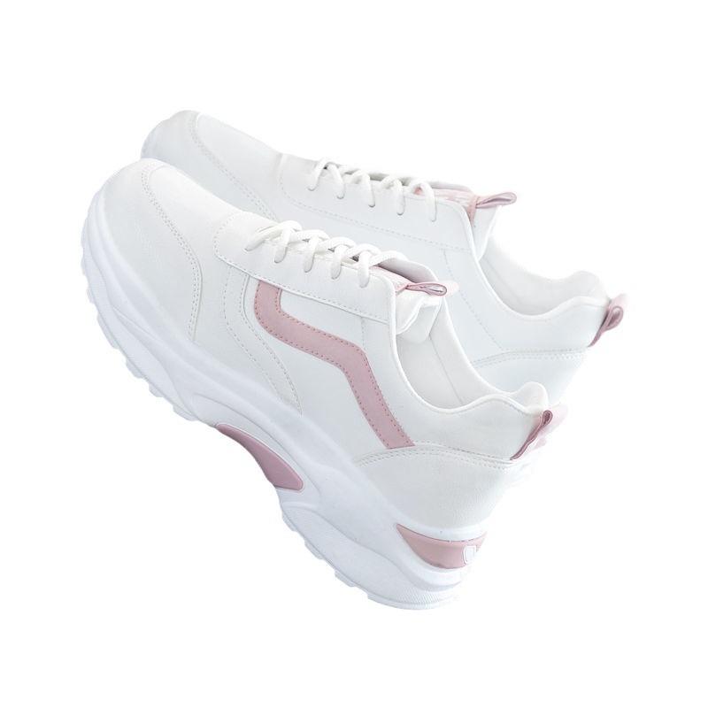 Little White Shoes Female Student Leather Top Spring Summer Net Surface Breathable Platform Platform Sneakers Daddy Shoes