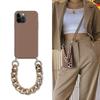 Crossbody Necklace Strap Lanyard Cord Soft Silicone Case For IPhone 16 Pro Max 15 14 13 12 Mini 11 XR X XS Max 8 Plus Marble Wristband Chain Cover
