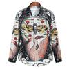 European Autumn Men's Fashion 3D Digital Print Shirt Youth Long Sleeve Shirt Men