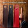 2Pcs Elegant Leather Wine Carriers Portable Champagne Gift Bags For Picnics and Wedding Celebration Party Supplies