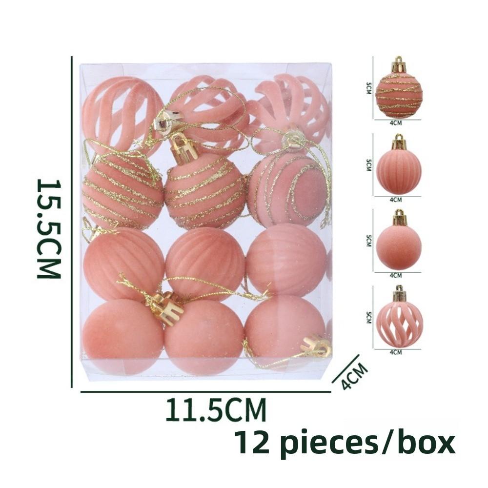 12pcs Creative Christmas Ball Pendant 6cm Xmas Tree Ornament New Bubble Balls Merry Christmas