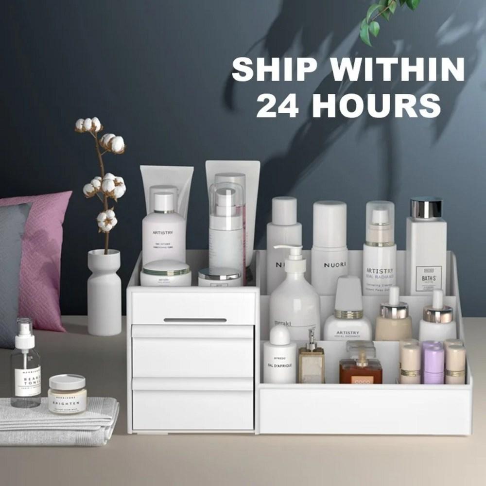 Large Capacity Cosmetic Storage Organizer Makeup Drawer Organizer Jewelry Nail Polish Container Desktop Sundries 1pc