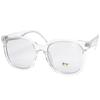One Colors Men's Big Frame Wellington Sunglasses with UV Protection, Unisex, Size F, Clear X Light Gray (7)