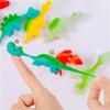 6Pcs Catapult Finger Dinosaur Decompression Creative Prank Venting Fun Wall Sticking Toys For Children And Students Gifts
