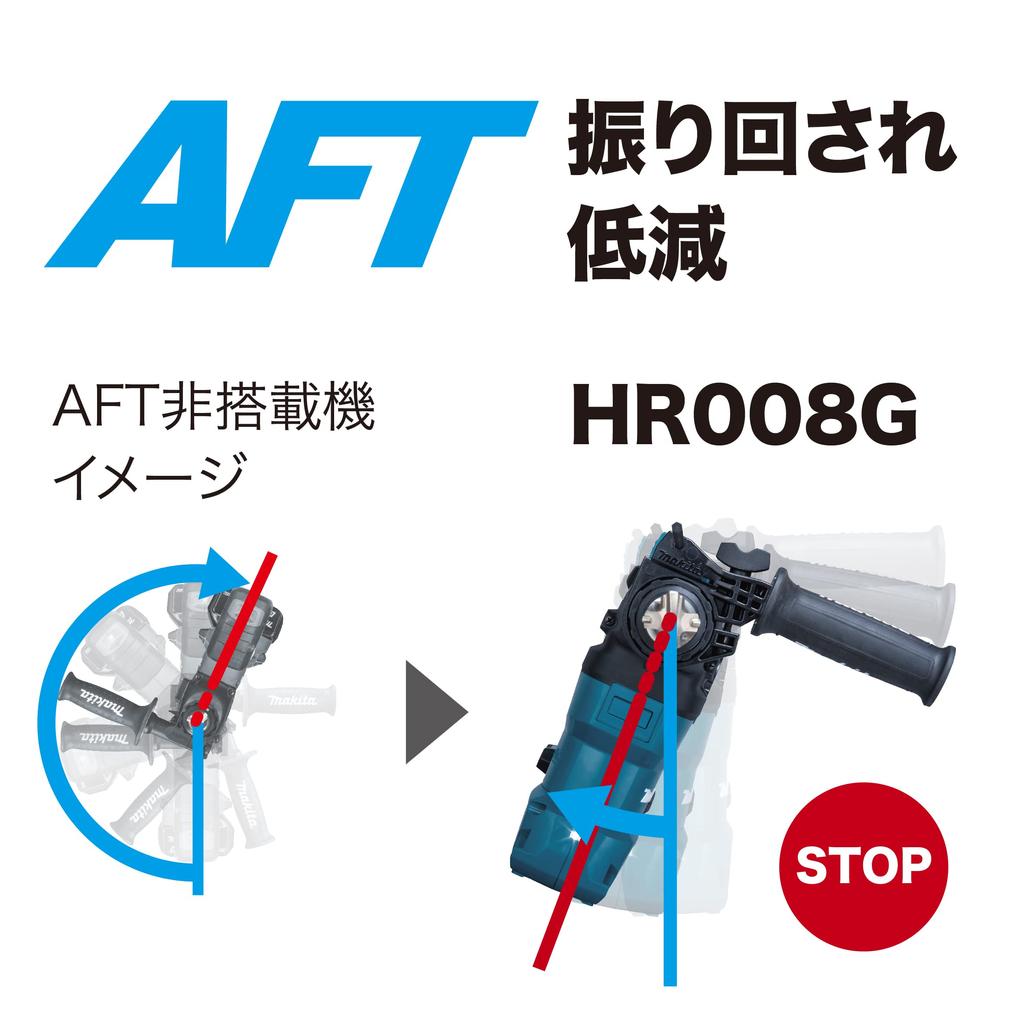 Makita 30mm Rechargeable Hammer Drill 40Vmax with and Charger Sold Separately HR008GZK Case/battery