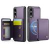 For Samsung Galaxy S25 Edge Case JEEHOOD J05 Leather Mobile Cover with Detachable Magnetic Card Bag