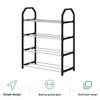4-Tier Shoe Rack Versatile Storage Organizer Large Capacity Sturdy Construction Simple Installation Entryway Bedroom Shoe