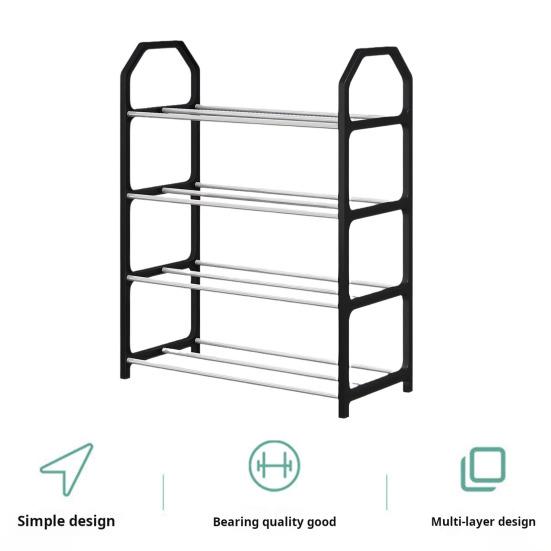 4-Tier Shoe Rack Versatile Storage Organizer Large Capacity Sturdy Construction Simple Installation Entryway Bedroom Shoe