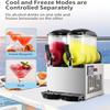 6.4 GAL Commercial Slushy Machine, 24L Stainless Steel Margarita Smoothie Frozen Drink Maker for Ice Juice Tea Coffee Making