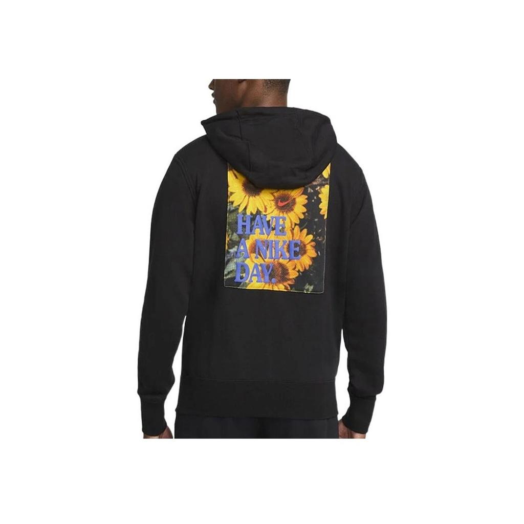 Nike Daisy Embroidery Sport Hoodie Pullover Men Tops Black DM4994-010