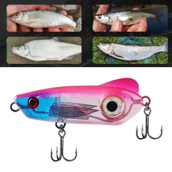 6.5CM/18G/24G Fishing Lure Light with Treble Hook Long Casting Sinking Artificial Bait with 3 Colors LED Light Saltwater Freshwater Bass Walleye