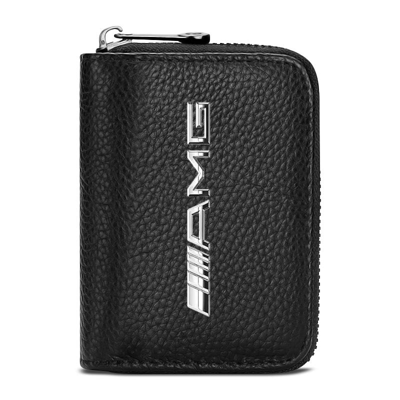 1Pcs Genuine Leather Car Driver's License, ID Card, Bank Card Wallet For Mercedes-Benz C500 C200 C300 A B C E GLA CLA GLK GL ML GLE V177 W247 W176