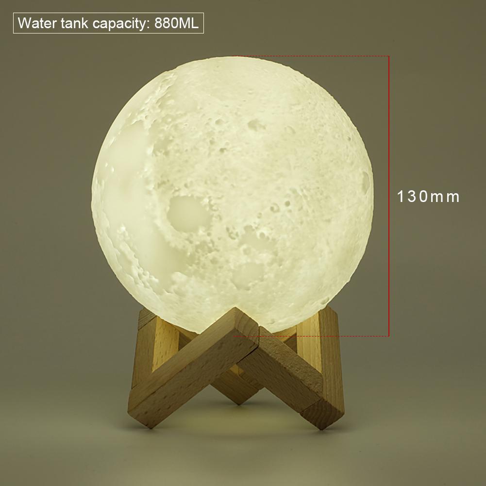 Essential Oil Diffusers Large-capacity with LED Light 3D Moon Aroma Diffuser Relieve Fatigue for Friends Family Relatives Gifts