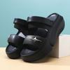 Thick-soled Slippers Women's Summer Wear Fashion Double with Non-slip High-end One-word Drag Beach Versatile Cool Slippers