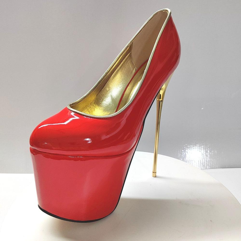 Sexy Women Pumps Striptease Shoes Platform Model Pole Dance High Heels Nightclub Shoes Round Toe Shoes