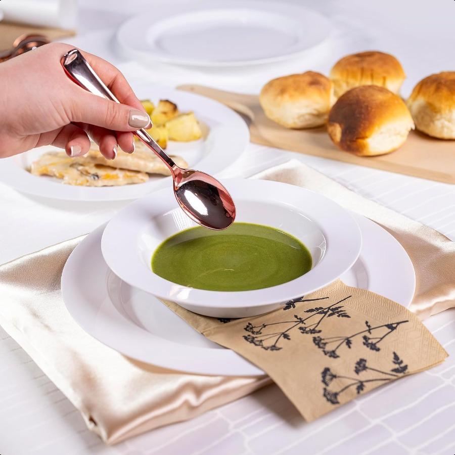 [160 Count] Disposable Silverware Gold Combo Cutlery 80 Forks 40 Spoons 40 Knives Heavy Duty and Durable Gold Plastic Silverwar