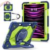 For Apple iPad Air (2020)/ iPad Air 4, 360° Rotating Grip Heavy Duty Protection Stand TPU+PC 3in1 Anti-knock Shockproof Tablets PC Case