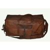 New Men's Brown Vintage Genuine Leather Goat Travel Luggage Duffle Gym Bags