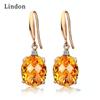 Lindon Fashion Copper Alloy Zircon Jewellery Drop Earrings For Women Wedding Party Gifts
