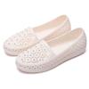 Fashion Flat Shoes Women Hollow Out Slip On Casual Nurse Shoes Summer Loafers Female Sandals Shallow Beach Breathable Classic Round Head