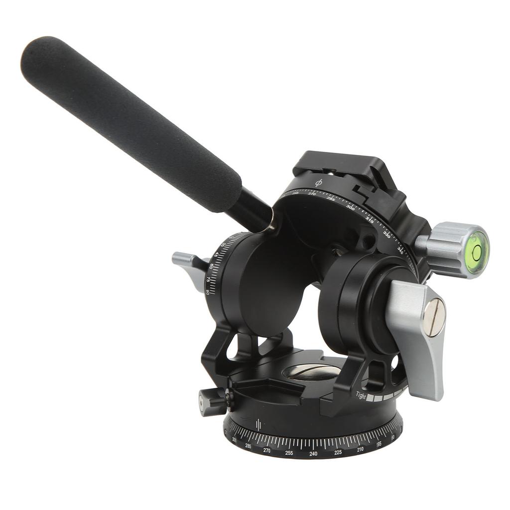Camera Panoramic Tripod Head Aluminium Alloy with Handle Light Camera Fluid Head for Shooting SLR