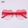 Adults Colorful Candy Color Party Sun Glasses Shades Heart Glasses Heart-shaped Sunglasses