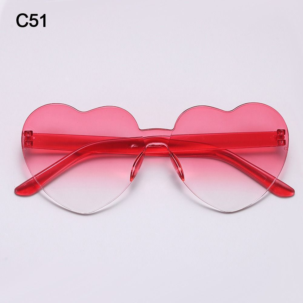 Adults Colorful Candy Color Party Sun Glasses Shades Heart Glasses Heart-shaped Sunglasses