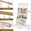 Jewelry Organizer Tabletop Jewelry Holder Earring Necklace Bracelet Jewelry Tree Display Stand with Tray