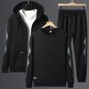Men's Round Neck Sweater Three Piece Set for Autumn and Winter Plus Size Sports Suit