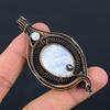 Rainbow Moonstone, Moonstone Gemstone Pure Copper Wire Wrapped Designer Handmade Pendant Jewelry Gift For Her