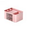 Creative Transparent Drawer Storage Box Desktop Cosmetics Organizer Student Large Capacity Pen Holder School Office Stationery Supplies