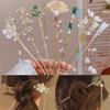 Elegant Chinese Style Hair Clip Tassel Hair Stick Traditional Floral Design Hairstyle Accessory Women Jewelry Hairpin Decor Tool