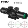 VOMZ 3-9X26 Hunting Scope Red Green Illuminated Optical Sight Tactical Scope 11/20 Mm for Hunting