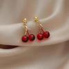 New Vintage Red Love Heart Earrings For Women Trendy Charm Dangle Drop Earrings Female Exquisite Fashion Jewelry Christmas Gifts