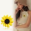 Alloy Fashion Jewelry Beautiful Vintage Style Daisy Flower Brooch Yellow Sunflower Pin Enamel