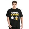 Funny Padel & Beer That's Why I'm Here Padel Tennis Rackets T-shirt Unisex Tops Cotton Tees Streetwear Oversized T Shirt