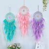 3Colors Dream Catcher Hand-woven Feathers Wind Chimes Bohemian Living Room Bedroom Hanging Ornaments Birthday Gifts Home Decor