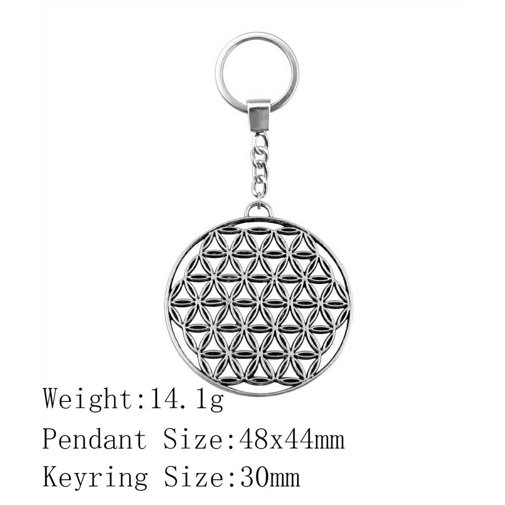 Valentine's Day Car Key Ring The Flower Of Life Keychains Backpack Key Chain For Car