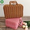 Vintage Rattan Woven Storage Suitcase for Wedding Photography Props & Mid-Autumn Mooncake Decoration