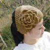 Hand-Knitted Wool Hairband Hat: Warm, Wide-Brimmed, Autumn & Winter Ear Protection, Floral Korean-Style Accessory