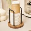 BAKALA 1pc Paper Cup Holder, Disposable Cup Dispenser, Household Cup Organizer, Cup Storage Rack For Bathroom Kitchen Countertop
