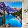 3d Printing Green Forest Waterfall Shower Curtains Waterproof Bathroom Curtain With Hooks Bath Curtain 180*200 Polyester Fabric