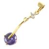 [N9253] - Gold Plated Pendant 'Sissi' Golden Amethyst