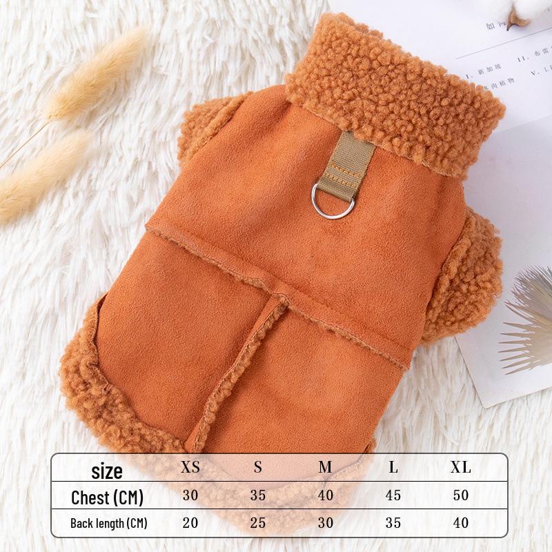 Plush Pet Winter Vest for Small Dogs and Cats - Fits Teddy, Bichon, Pomeranian, Poodle