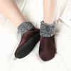 Womens Warm Fuzzy Socks with Non Slip Grip Stretch Velvet Slippers Socks Winter Home Floor Socks
