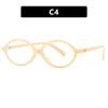 Nerd Glasses Frame Oval Small Frame Female Zhang Yuanying Same Plain Flat Glasses Anti-Blue Light Glasses Frame Tide
