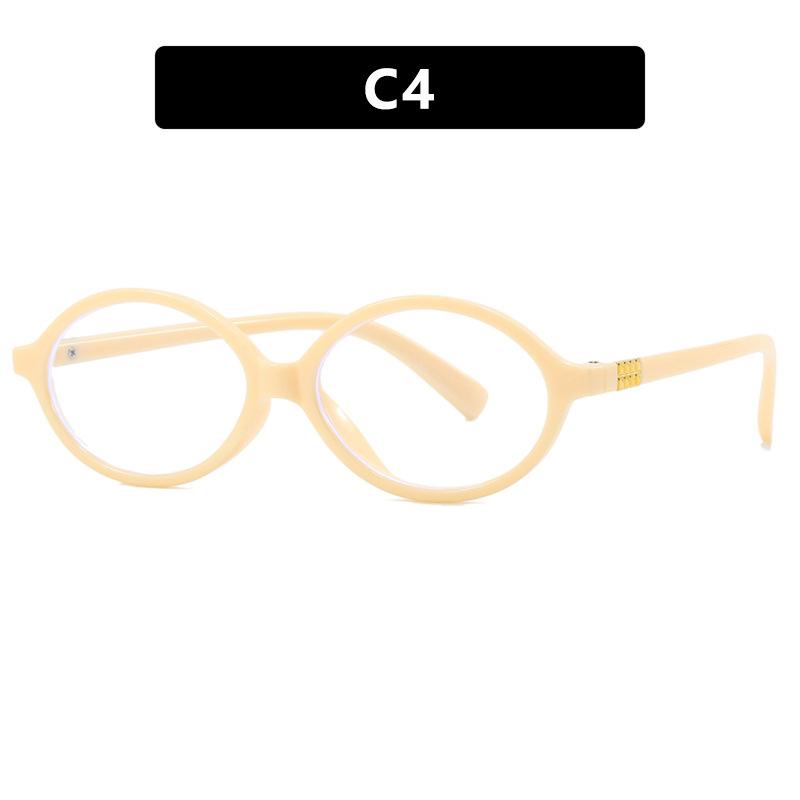 Nerd Glasses Frame Oval Small Frame Female Zhang Yuanying Same Plain Flat Glasses Anti-Blue Light Glasses Frame Tide