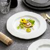 Ceramic Dining Plate Creative Salad Plate Minimalist Western Style Steak Plate Modern Home Kitchen Solid Color Tableware